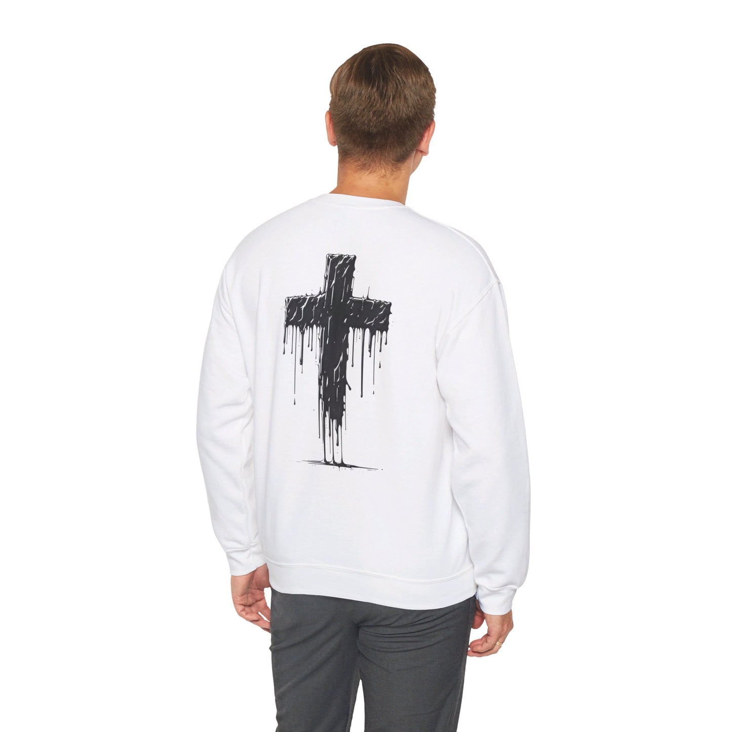 Dripping Cross Unisex Crewneck Sweatshirt