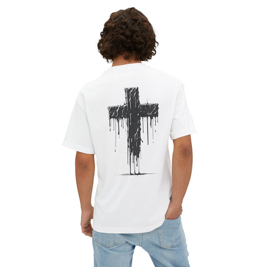 Dripping Cross Unisexed Oversized Tee