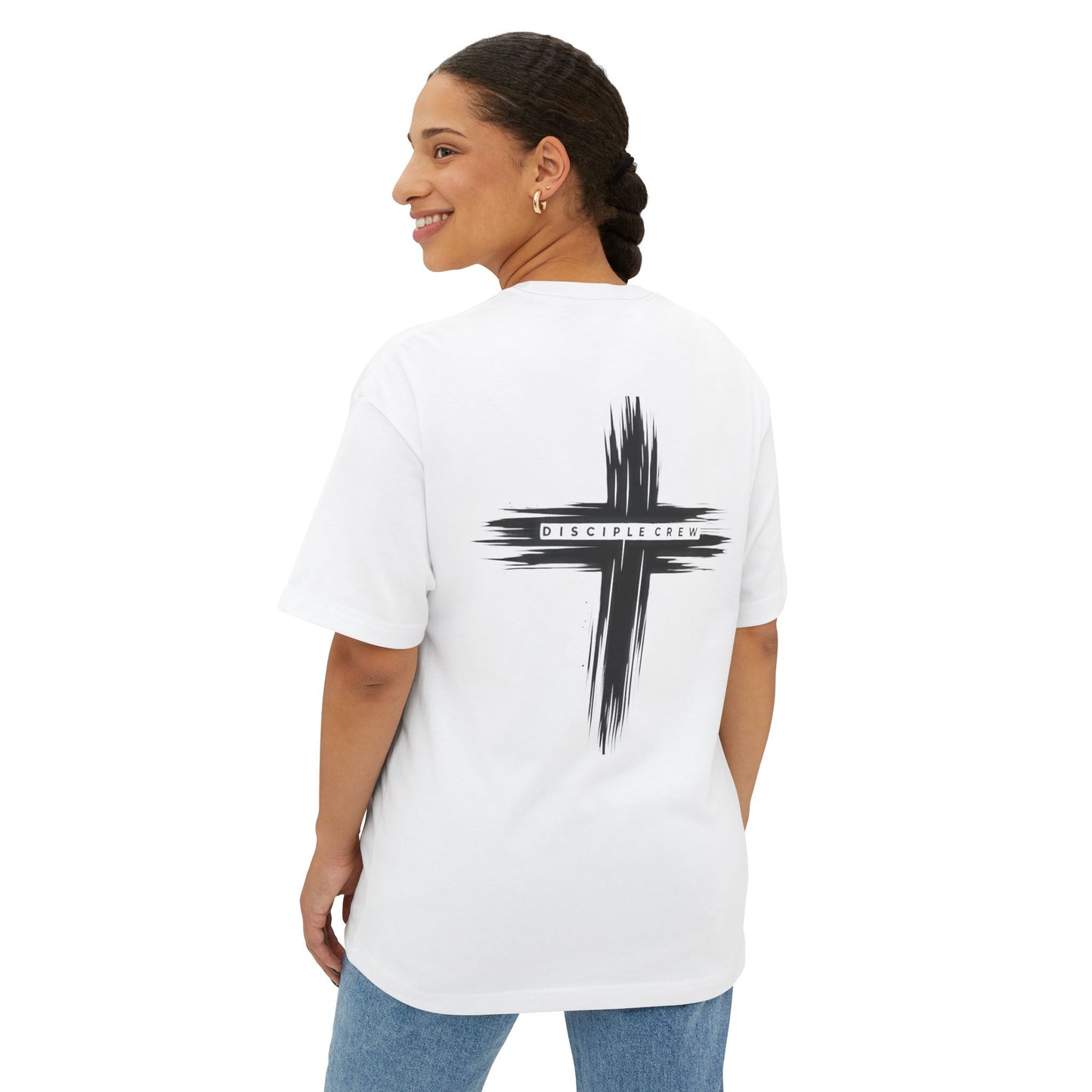 Painted Cross Unisex Oversized Tee