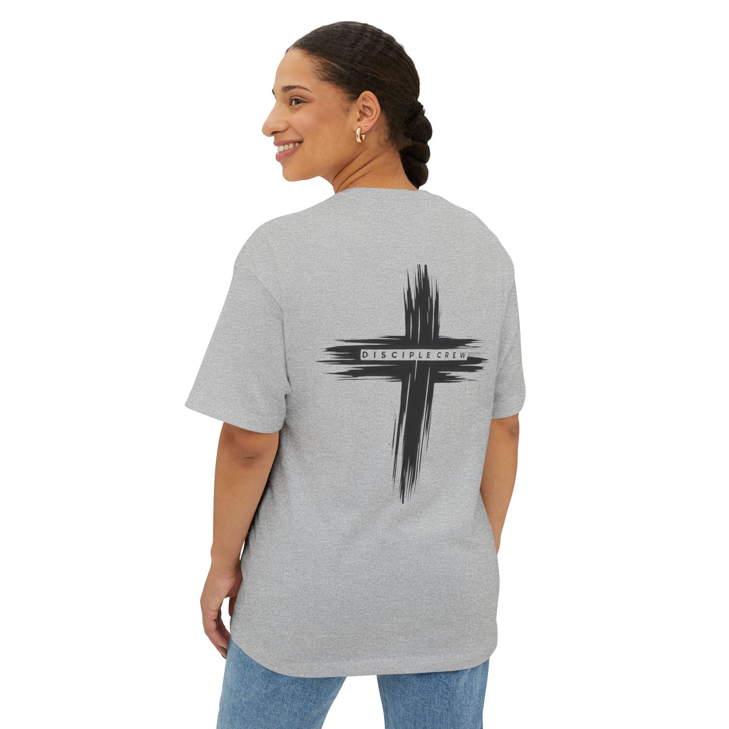 Painted Cross Unisex Oversized Tee