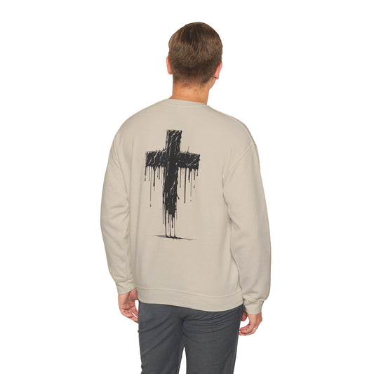 Dripping Cross Unisex Crewneck Sweatshirt